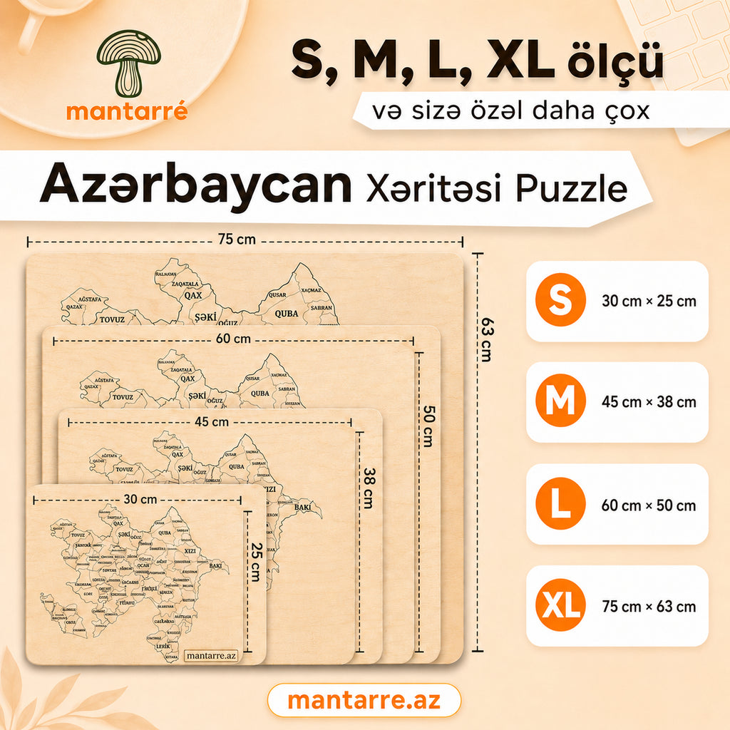 Azərbaycan Xəritəsi Puzzle