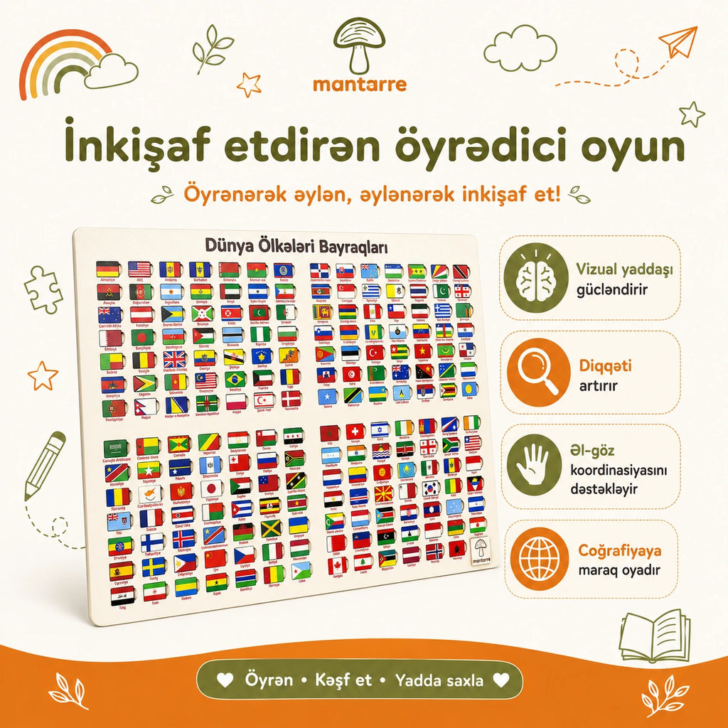 Ölkələrin Bayraqları Puzzle-ı