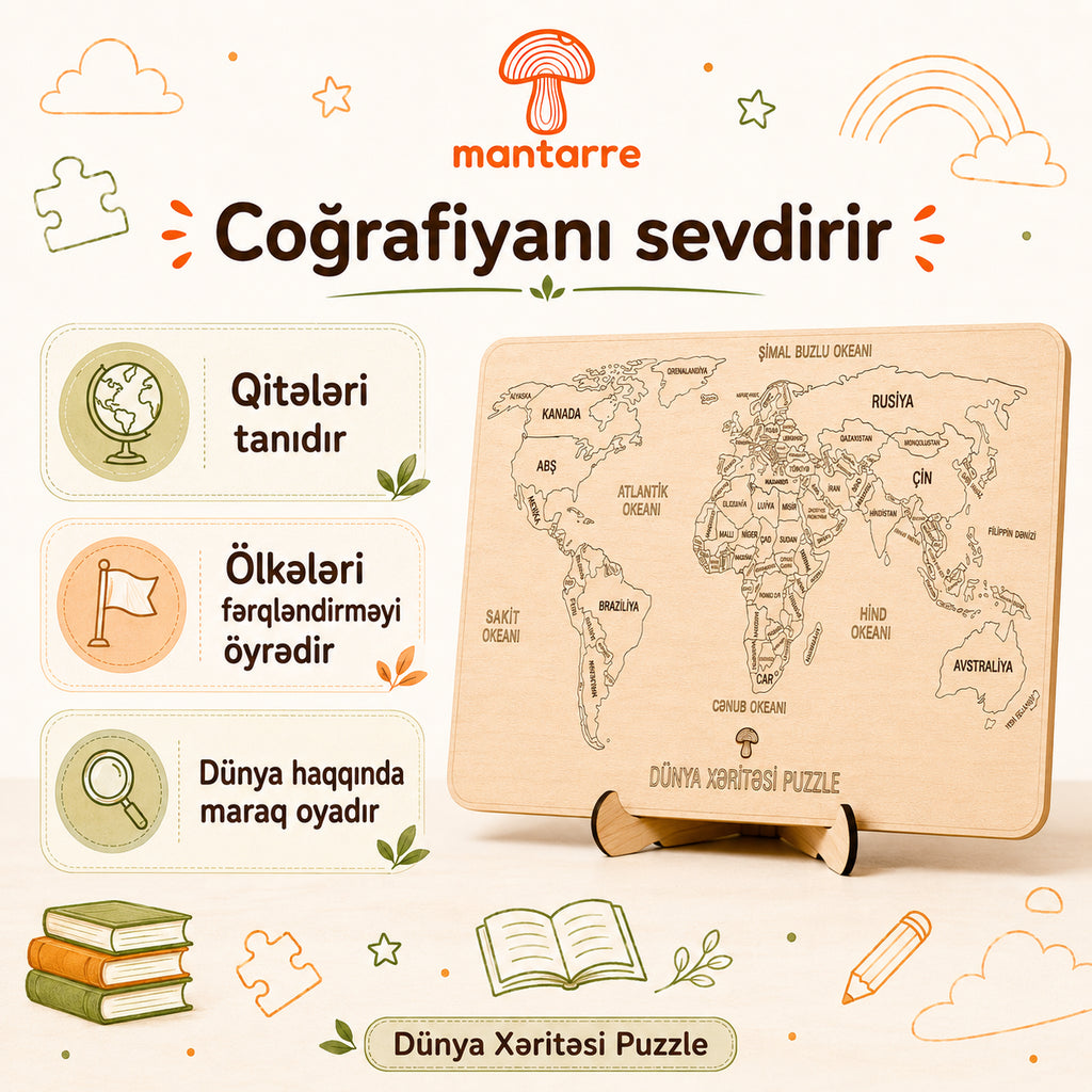 Dünya Xəritəsi Puzzle