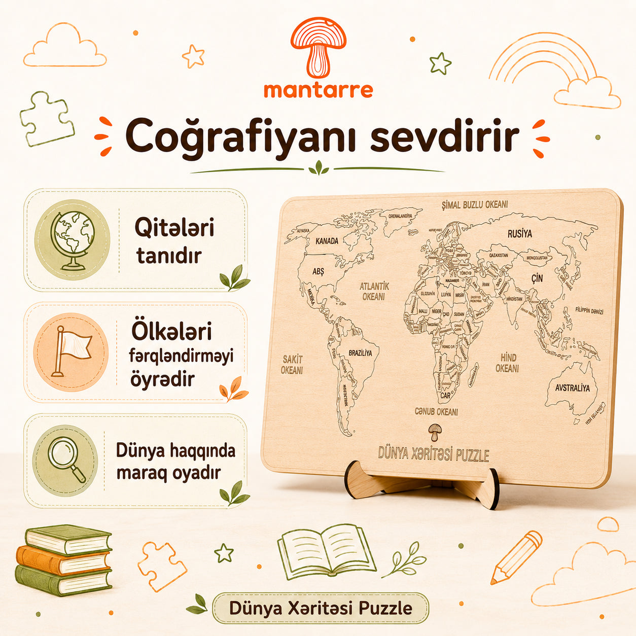 Dünya Xəritəsi Puzzle
