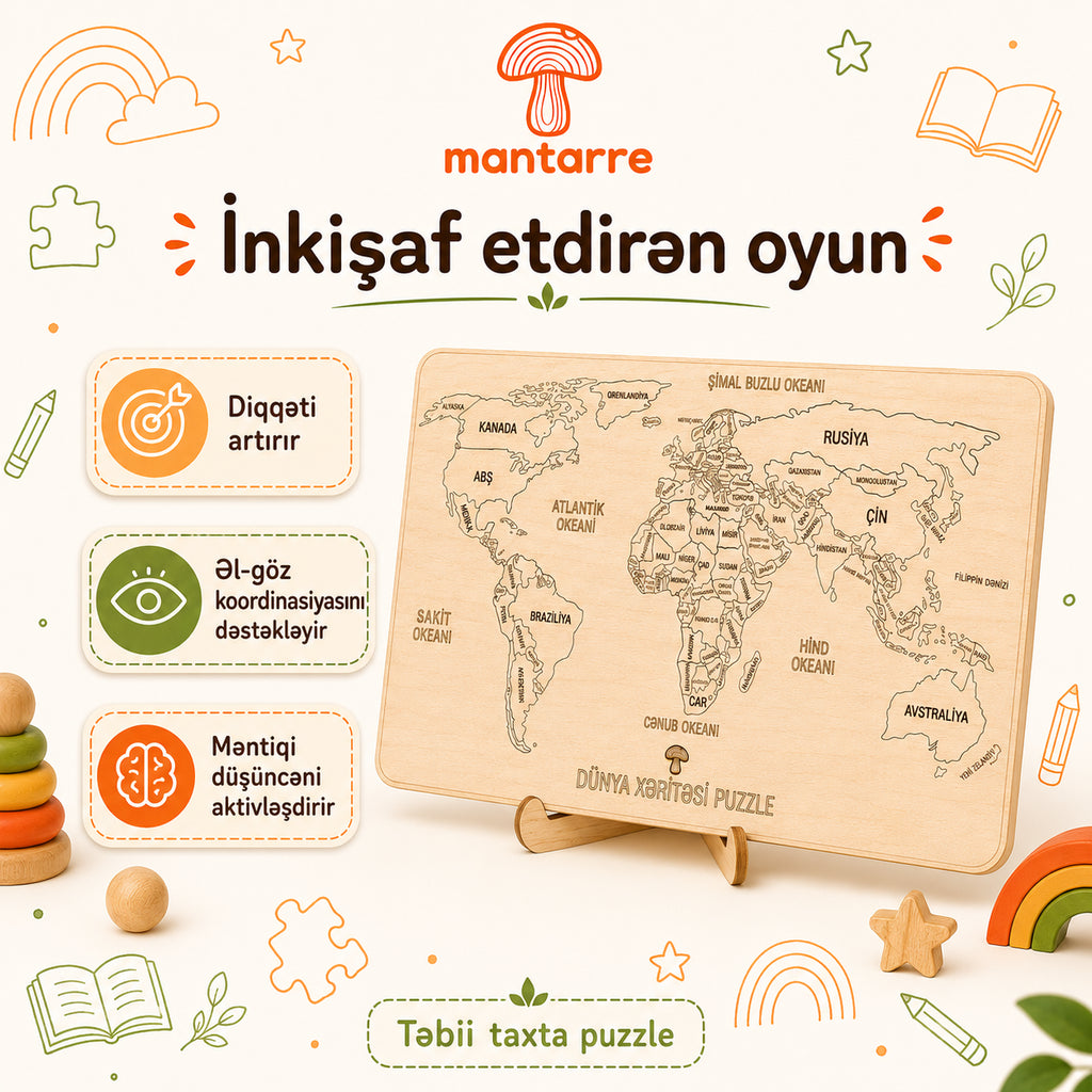 Dünya Xəritəsi Puzzle