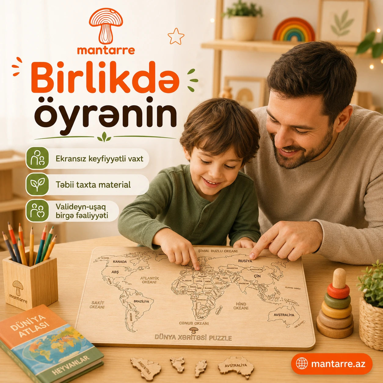 Dünya Xəritəsi Puzzle
