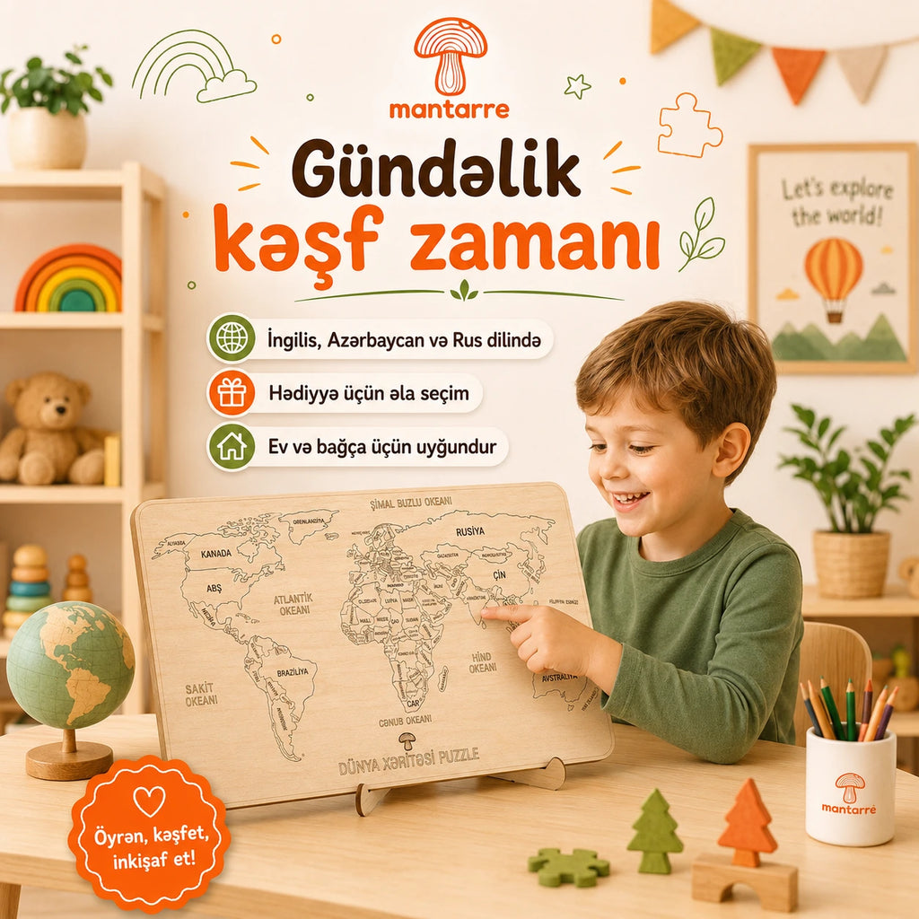 Dünya Xəritəsi Puzzle