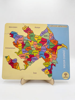 Rəngli Azərbaycan Xəritəsi Puzzle